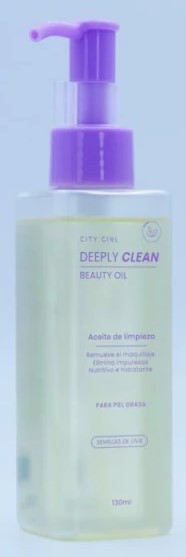 Aceite de limpieza facial semilla de uva 130ml City Girl